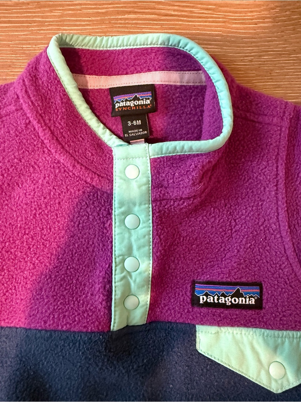 Patagonia Infant Fleece Pullover and Booties, 3-6 Months - Picture 2 of 6